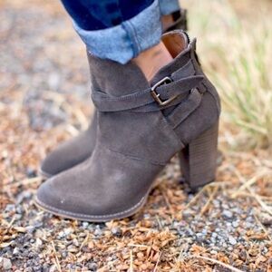 Chinese Laundry Taupe Heeled Boots